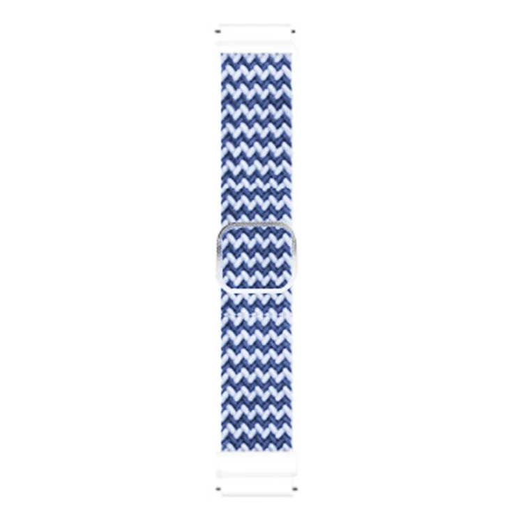KALEBOL KLB-BZNL-001 Per Huawei Band 8 / Band 8 NFC / Band 9 / Band 9 NFC Cinturino Regolabile in Nylon Intrecciato - Onda / Blu+Bianco