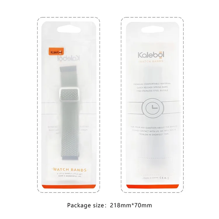 KALEBOL KLB-BZNL-001 Para Samsung Galaxy Watch6 Classic 43mm / 47mm Correa de Reloj 20mm Nylon Reemplazo de Correa - Negro+Blanco