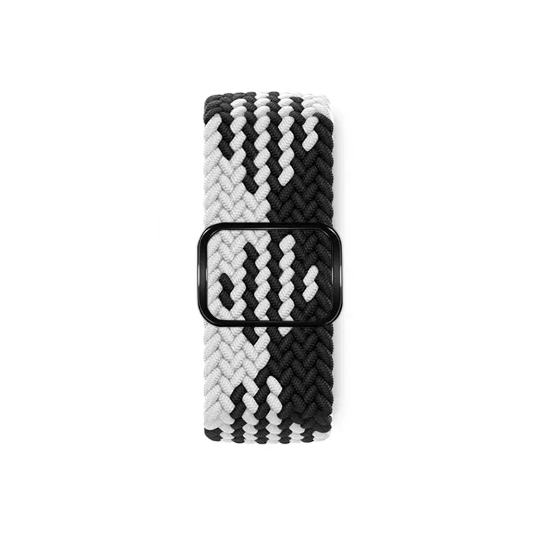 KALEBOL KLB-BZNL-001 Para Samsung Galaxy Watch6 Classic 43mm / 47mm Correa de Reloj 20mm Nylon Reemplazo de Correa - Negro+Blanco