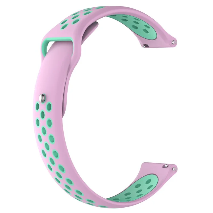 KALEBOL KLB-SSGJ-004 Para Samsung Gear Sport / Samsung Gear S2 Classic Pulseira de Silicone 20mm Fivela Pulseira - Rosa / Verde