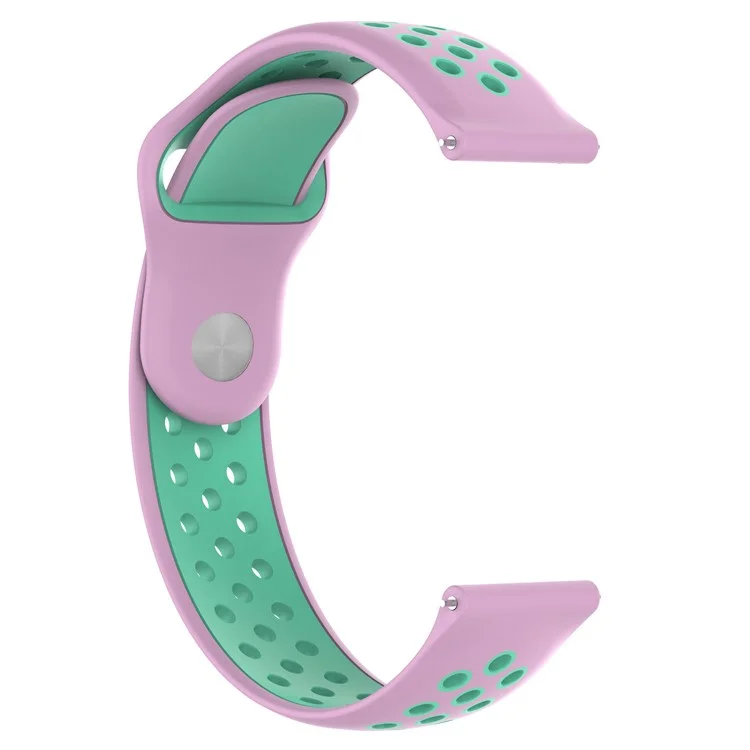 KALEBOL KLB-SSGJ-004 Para Samsung Gear Sport / Samsung Gear S2 Classic Pulseira de Silicone 20mm Fivela Pulseira - Rosa / Verde