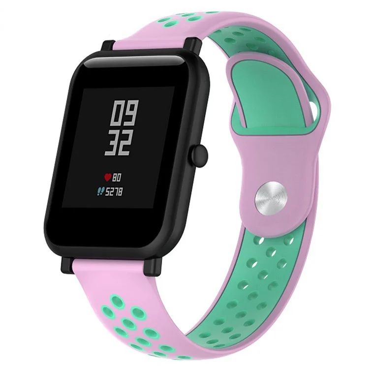 KALEBOL KLB-SSGJ-004 Para Samsung Gear Sport / Samsung Gear S2 Classic Pulseira de Silicone 20mm Fivela Pulseira - Rosa / Verde