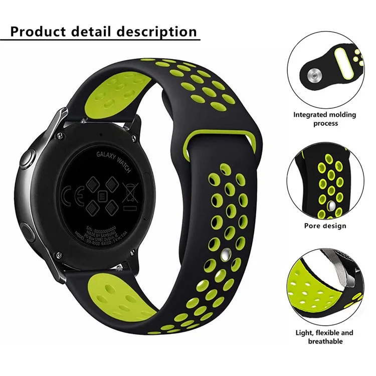 KALEBOL KLB-SSGJ-004 Para Samsung Gear Sport / Samsung Gear S2 Classic Correa de Silicona de 20 mm con Hebilla - Verde / Azul