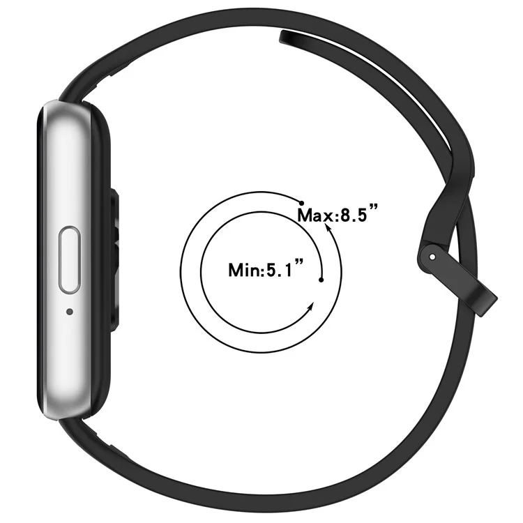 Para Samsung Galaxy Fit3 Flexible Watch Strap Silicone Band Pulsera - Negro