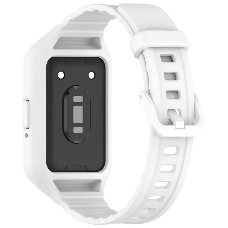 Per Samsung Galaxy Fit3 Cinturino in Silicone Integrato con Custodia per Orologio - Sostituzione Cinturino da Polso - Bianco