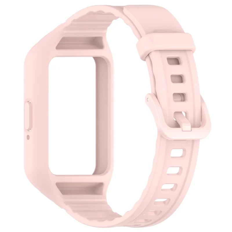 Per Samsung Galaxy Fit3 Cinturino in silicone integrato con custodia per orologio Sostituzione Cinturino da polso - Rosa chiaro