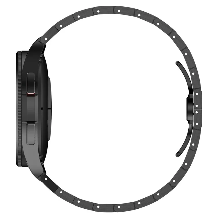 For Samsung Galaxy Watch FE 40mm / Watch6 / Watch6 Classic / Watch 5 Watchband Stainless Steel Watch Strap Replacement - Black
