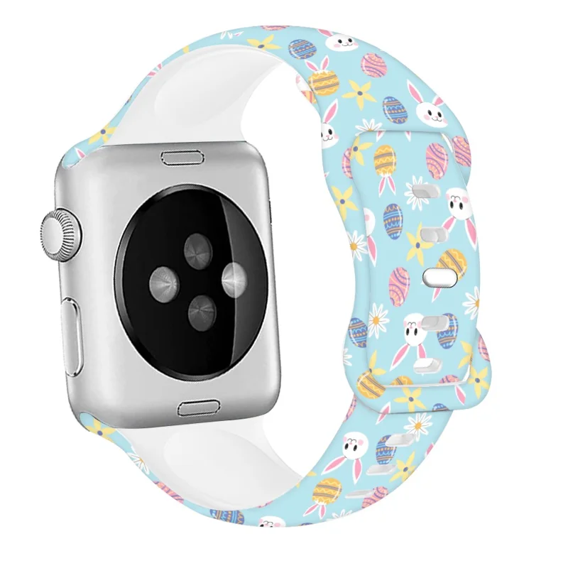 Per Apple Watch 10 46mm / Ultra 2 / Ultra 49mm / 9 8 7 45mm / SE (2023) SE (2022) SE 6 5 4 44mm / 3 2 1 42mm Pattern Cinturino in Silicone - Motivo Pasquale 6