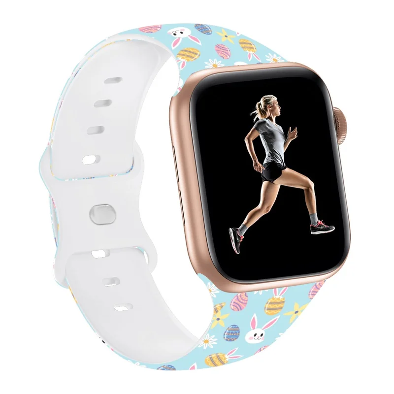 Per Apple Watch 10 46mm / Ultra 2 / Ultra 49mm / 9 8 7 45mm / SE (2023) SE (2022) SE 6 5 4 44mm / 3 2 1 42mm Pattern Cinturino in Silicone - Motivo Pasquale 6