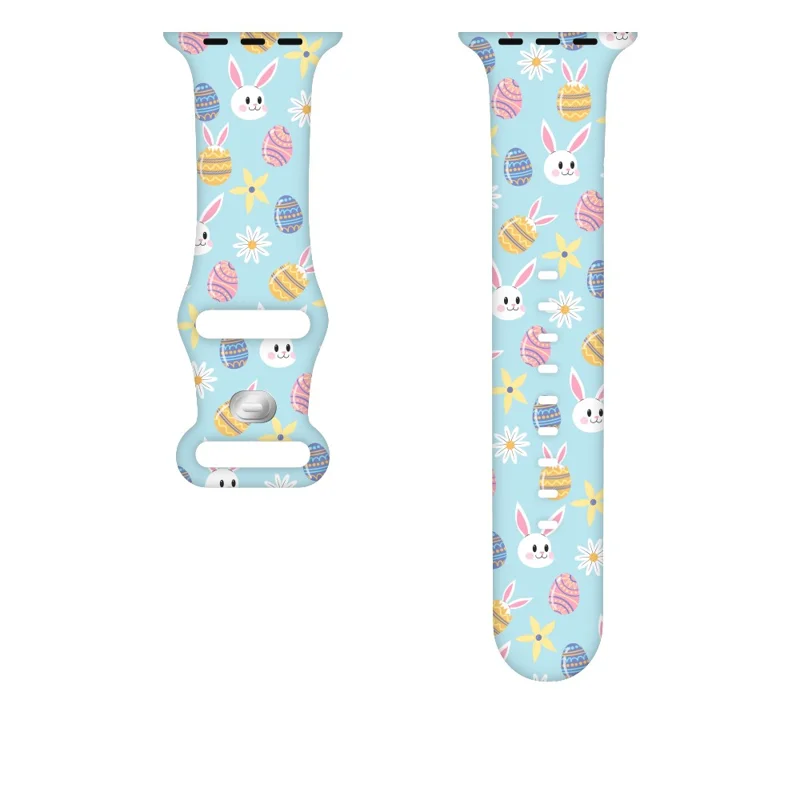 Per Apple Watch 10 46mm / Ultra 2 / Ultra 49mm / 9 8 7 45mm / SE (2023) SE (2022) SE 6 5 4 44mm / 3 2 1 42mm Pattern Cinturino in Silicone - Motivo Pasquale 6