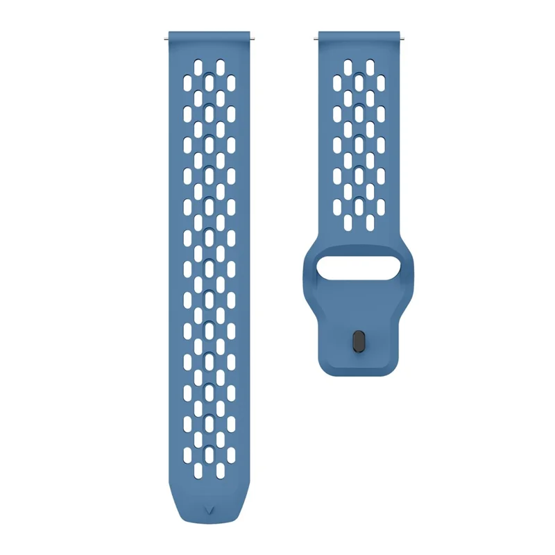 For Huawei Watch GT 4 41mm / Garmin Venu 3S / 2S 18mm Silicone Strap Hollow Watch Band - Blue