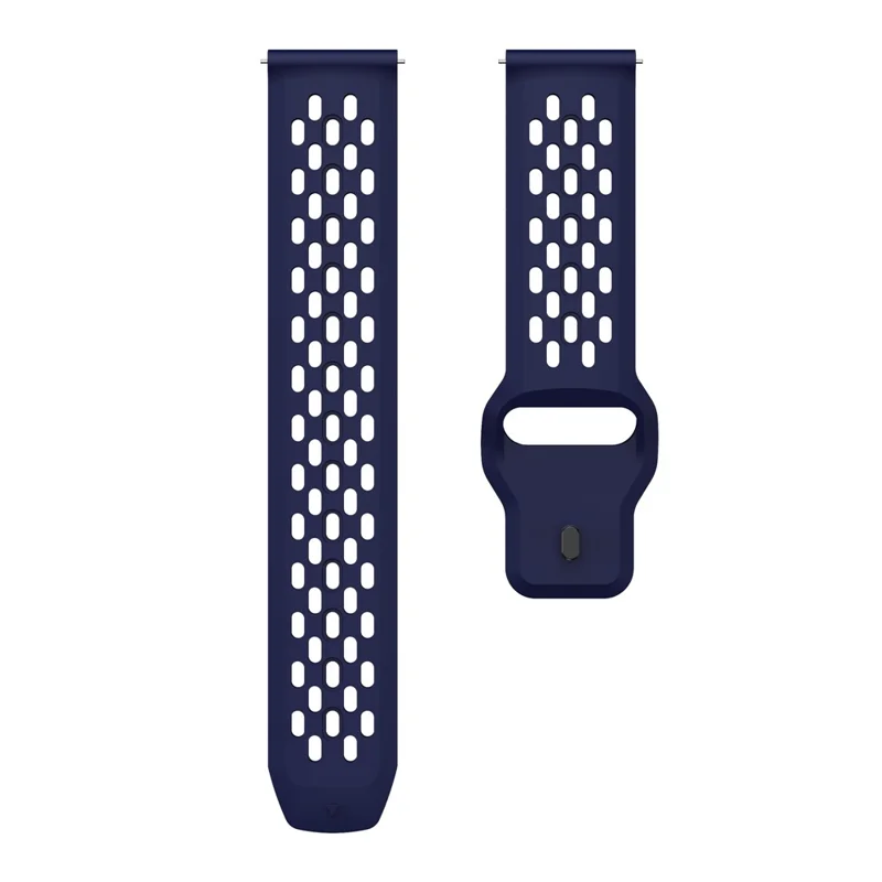 For Garmin vivoactive 5 / Venu 2 Plus Silicone Watch Band 20mm Hollow Adjustable Strap - Midnight Blue