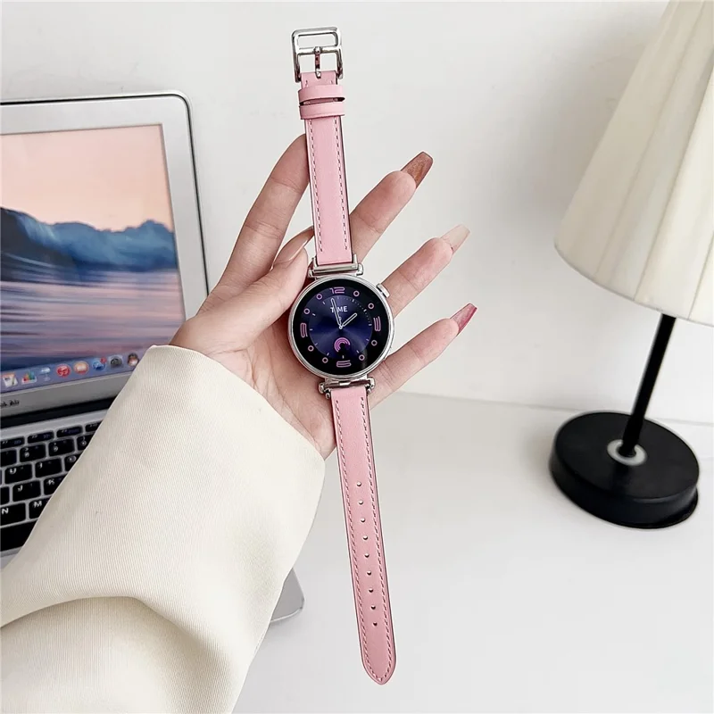Per Garmin Venu 3S / Forerunner 265S / Xiaomi Mi Watch 18mm Cinturino per orologio in pelle PU - Rosa