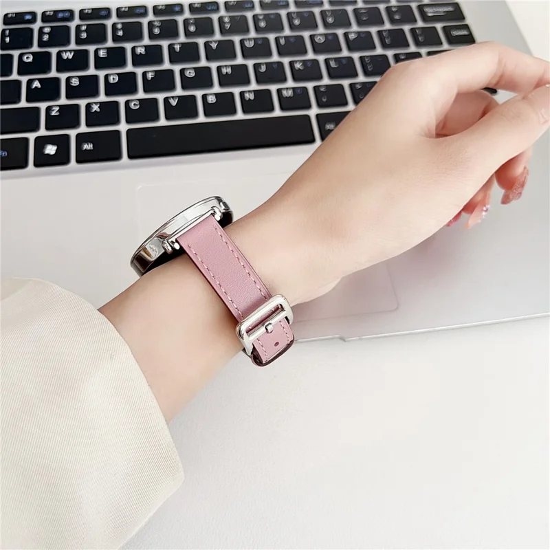 Per Garmin Venu 3S / Forerunner 265S / Xiaomi Mi Watch 18mm Cinturino per orologio in pelle PU - Rosa
