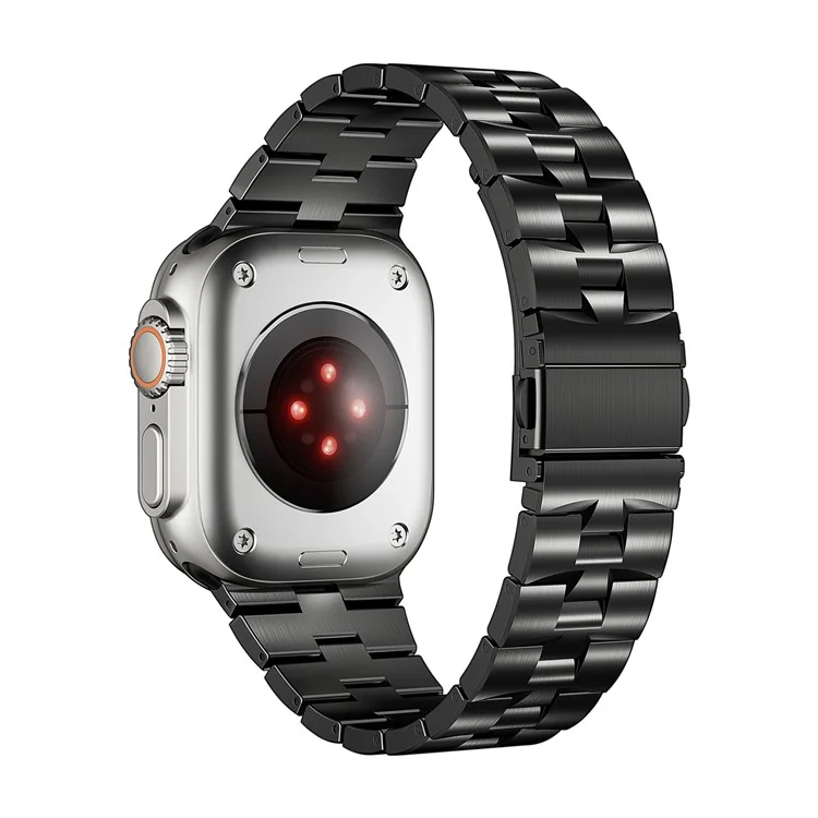 Pour Apple Watch 10 46mm / Ultra 2 / Ultra 49mm / 9 8 7 45mm / SE (2023) SE (2022) SE 6 5 4 44mm / 3 2 1 42mm Bracelet en métal - Noir