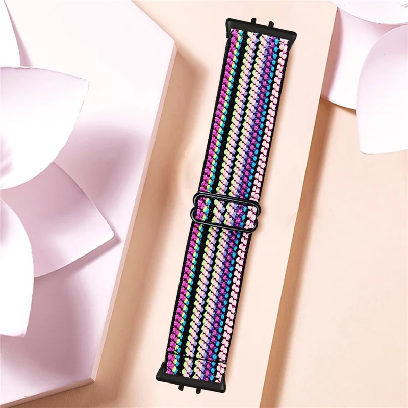 For Samsung Galaxy Fit3 SM-R390 Elastic Wrist Band Pattern Design Watch Strap (Black Buckle) - 9
