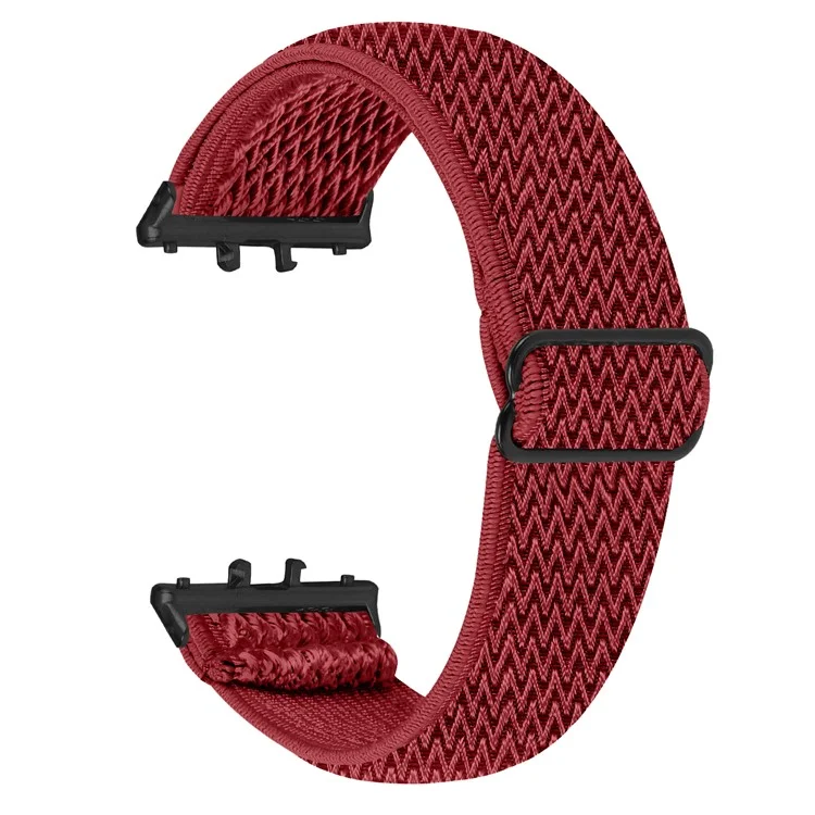Per Samsung Galaxy Fit3 SM-R390 Cinturino Intrecciato per Orologio, Connettore Nero - Rosso