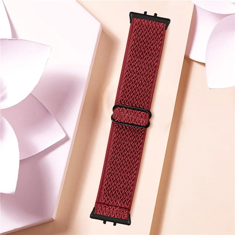 Per Samsung Galaxy Fit3 SM-R390 Cinturino Intrecciato per Orologio, Connettore Nero - Rosso