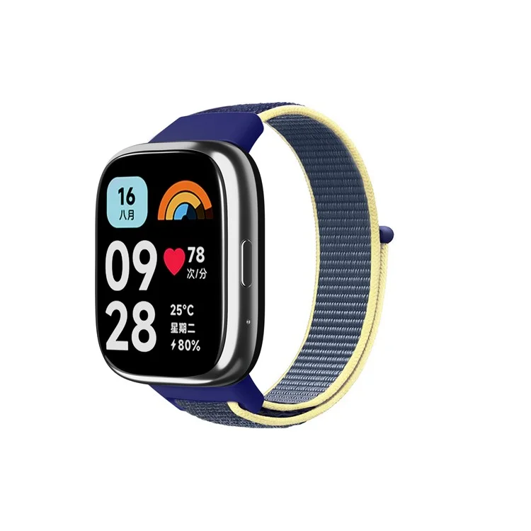 Для Xiaomi Redmi Watch 3 Lite / Watch 3 Active Нейлоновый ремешок для часов с застежкой-петлей - Морская синь