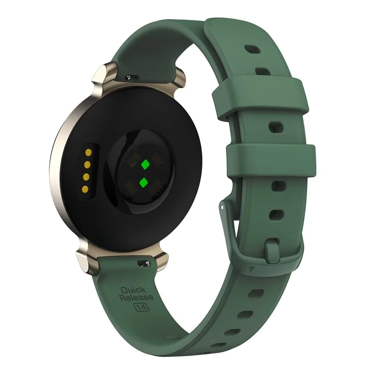 Para Garmin Lily Silicone Watch Strap Adjustable Wrist Band Replacement - Midnight Green