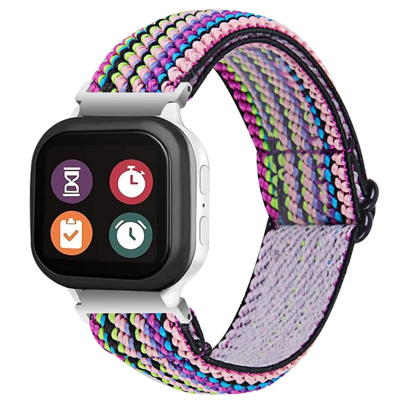 For Verizon Gizmo Watch 3 Elastic Jacquard Fabric Watch Strap Replacement - 9