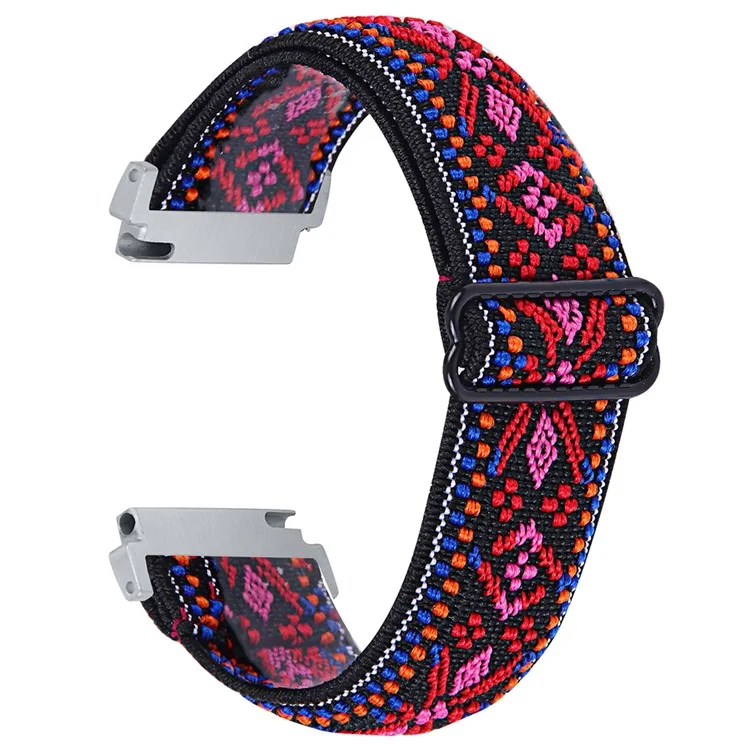 For Verizon Gizmo Watch 3 Elastic Nylon Strap Stylish Pattern Smartwatch Band - Style G