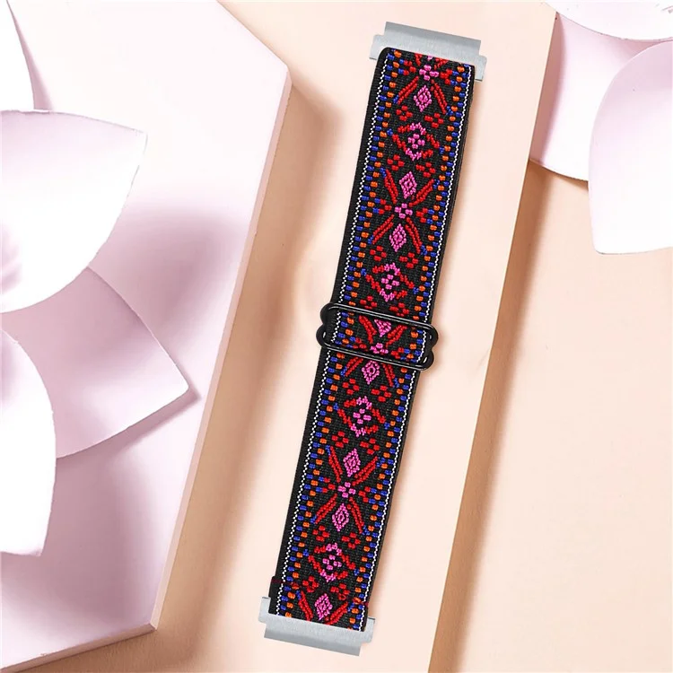 For Verizon Gizmo Watch 3 Elastic Nylon Strap Stylish Pattern Smartwatch Band - Style G