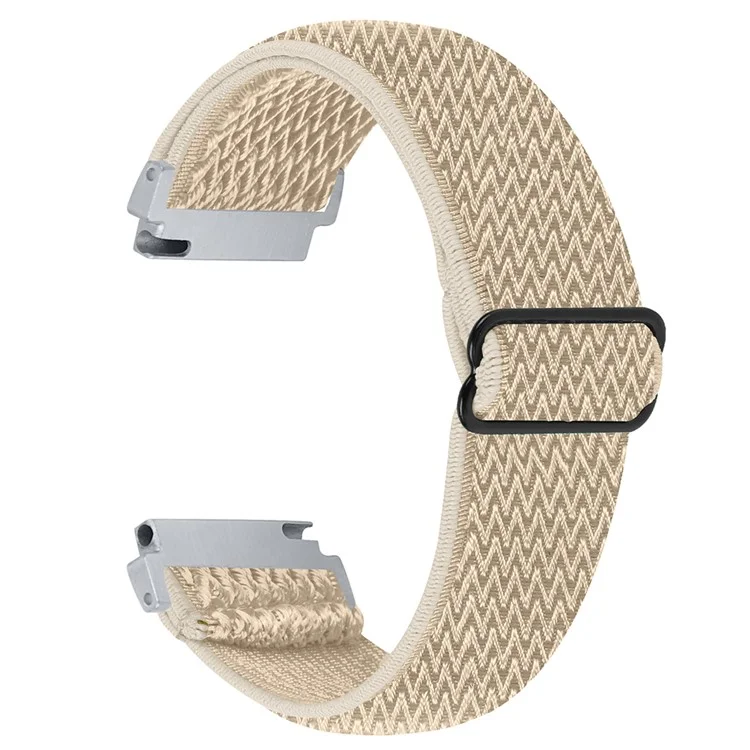 For Verizon GizmoWatch 2 Elastic Wrist Band Nylon Watch Strap Wavy Pattern Design - Apricot