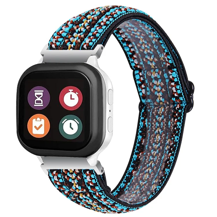For Verizon Gizmo Watch 1 Elastic Jacquard Fabric Watch Strap Replacement - 4