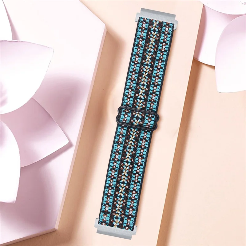 Watch Strap for Gabb Watch 2 Pattern Printing Elastic Nylon Wrist Band - Style 4 Blue Stripe