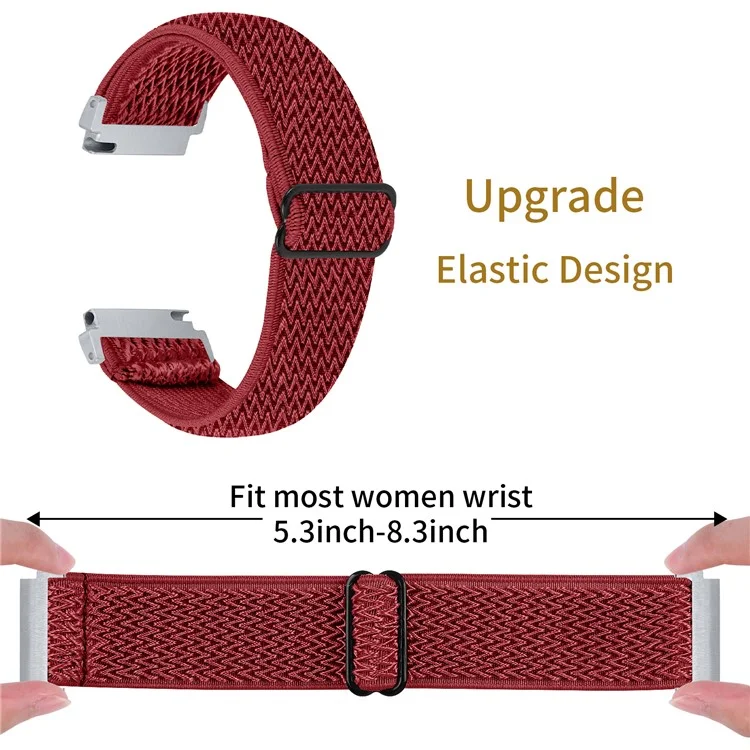 For Gabb Watch 3 Woven Elastic Replacement Strap Adjustable Wrist Band - Red