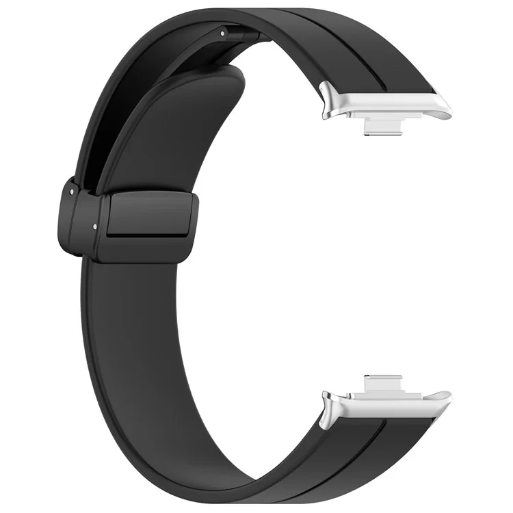 Para Xiaomi Redmi Watch 4 / Smart Band 8 Pro Faixa de Silicone de Substituição do Pulso com Fivela Dobrável - Preto