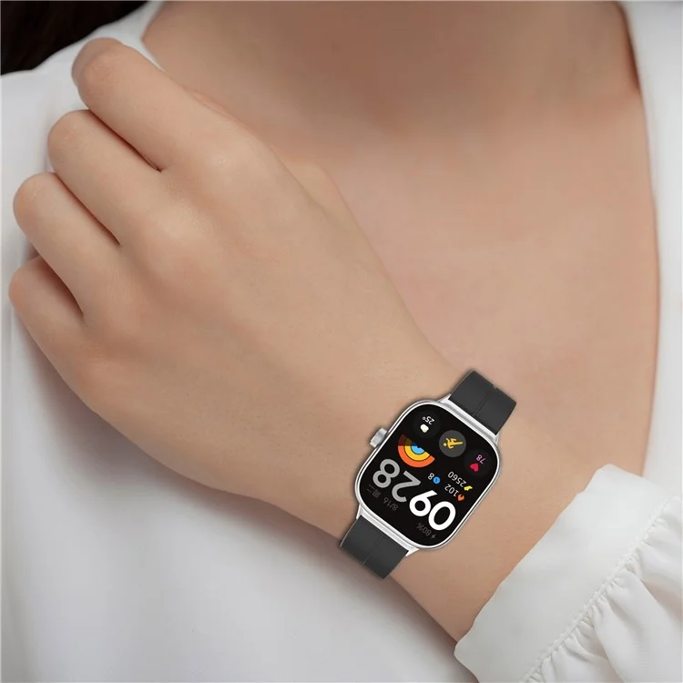 Para Xiaomi Redmi Watch 4 / Smart Band 8 Pro Faixa de Silicone de Substituição do Pulso com Fivela Dobrável - Preto