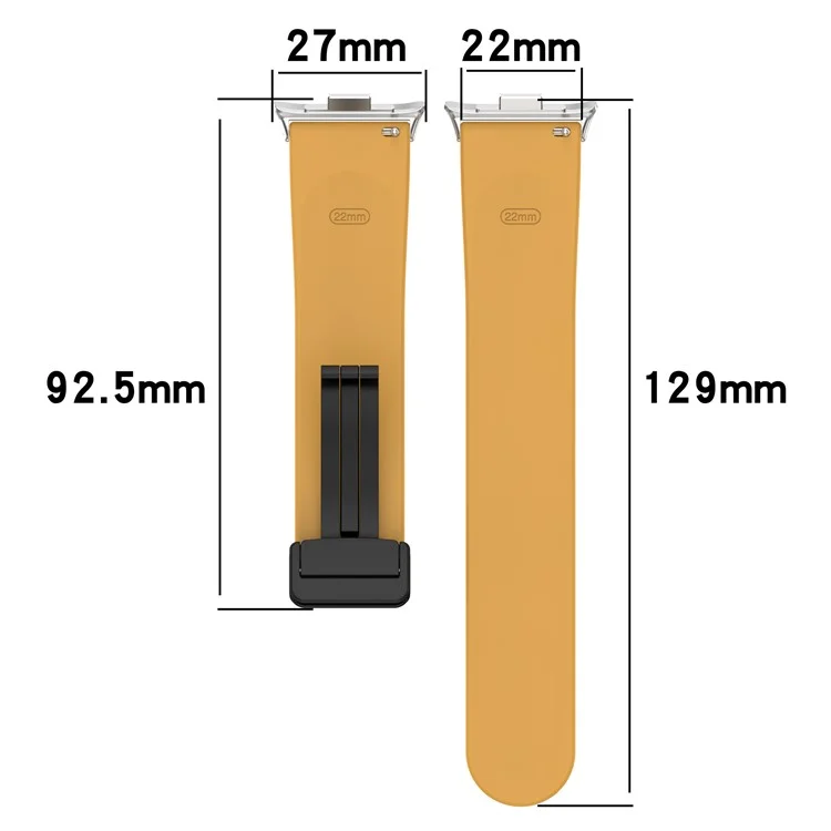 Para Xiaomi Redmi Watch 4 / Smart Band 8 Pro Faixa de Silicone de Substituição do Pulso com Fivela Dobrável - Preto