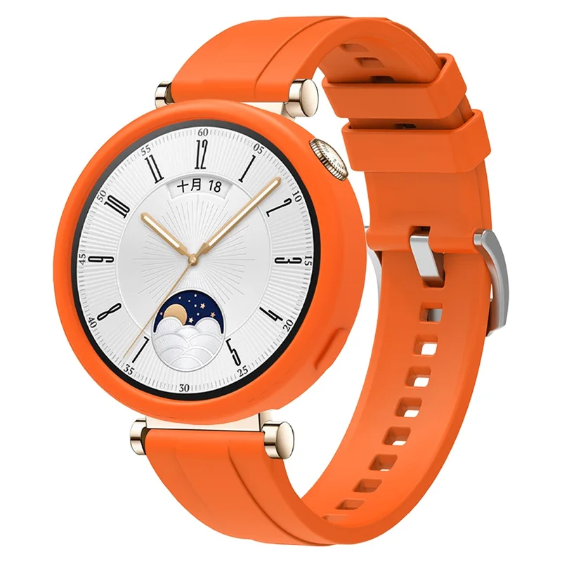 Zamiennik paska do zegarka Huawei Watch GT 4 41 mm / Oppo Watch X2 Mini, miękki pasek z silikonu, akcesorium - pomarańczowy