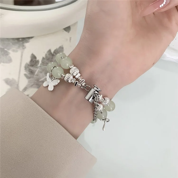 Watch Strap For Apple Watch Series 10 42mm / 9 8 7 41mm / 6 5 4 SE (2023) SE (2022) SE 40mm / 3 2 1 38mm Beads Bracelets - Jade Beads