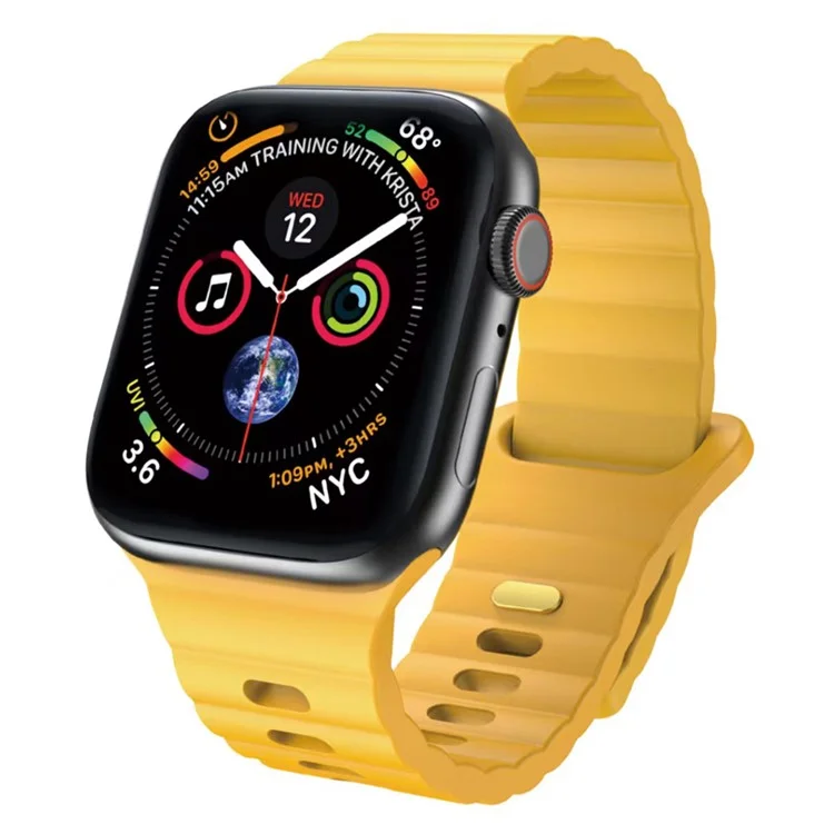 Strap For Apple Watch Series 10 42mm / 9 8 7 41mm / 6 5 4 SE (2023) SE (2022) SE 40mm / 3 2 1 38mm Silicone Replacemnet Band - Black