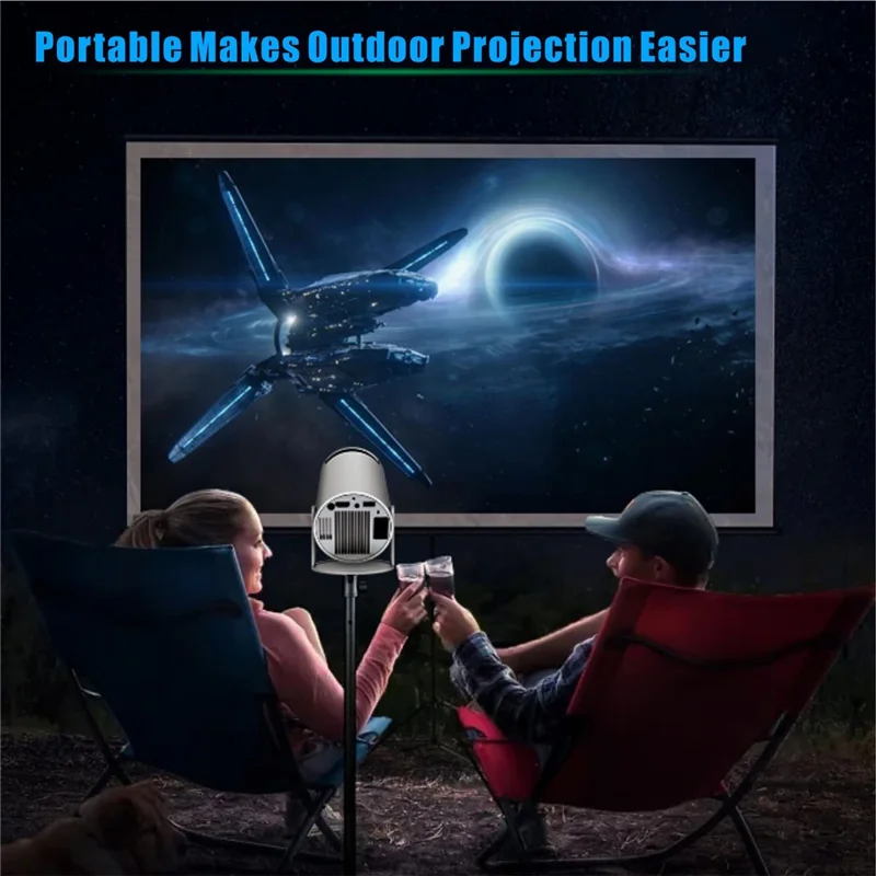 HY300 Pro Android 11.0 Projector 2.4G/5G WiFi6 Bluetooth-compatible 1280x720P Home Theater Video Projector - UK Plug