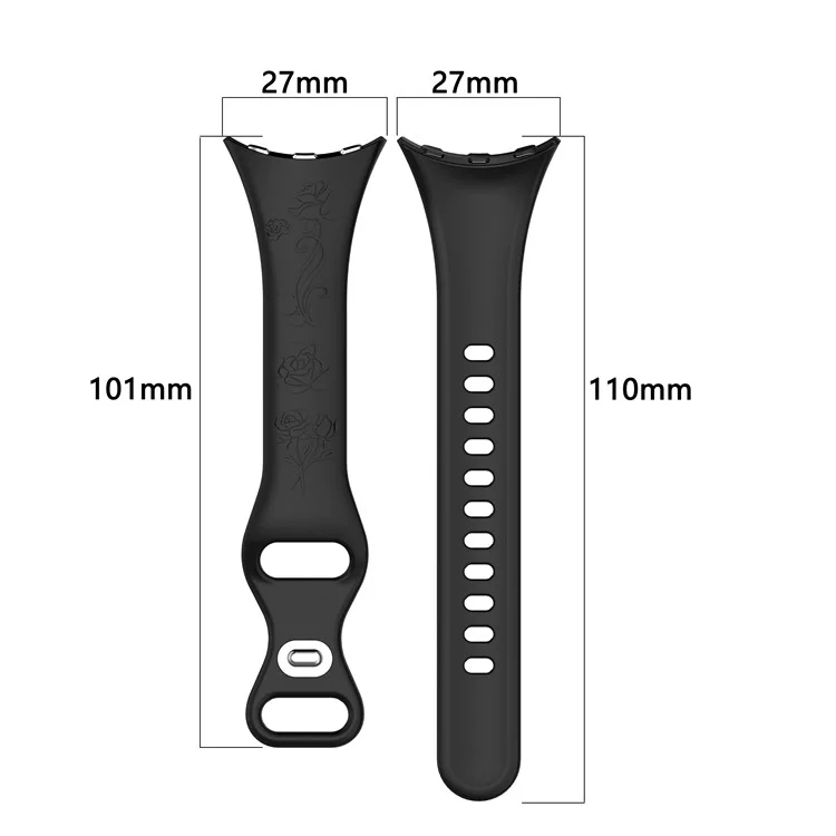 Per Google Pixel Watch 3 41mm / Watch 2 / Pixel Watch Carving Flower Pattern Watch Strap Replacement Silicone Band - Arancione
