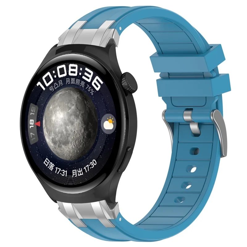 For Garmin Forerunner 570 42mm / Samsung 20mm Universal Smartwatch Strap Silicone Replacement Wrist Band - Blue