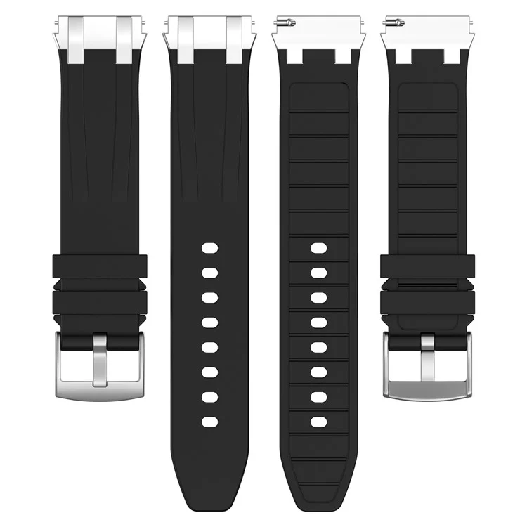 Für Huawei / Samsung 22 mm Universal Smartwatch-Armband, Silikon-Ersatzband - Schwarz