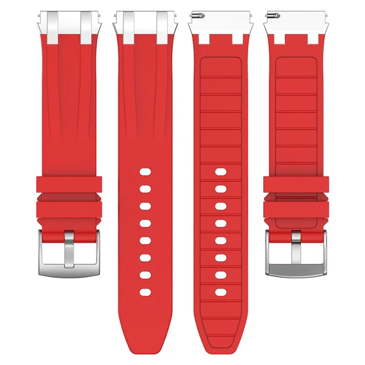 For Huawei / Samsung 22mm Universal Smartwatch Strap Silicone Replacement Band - Red