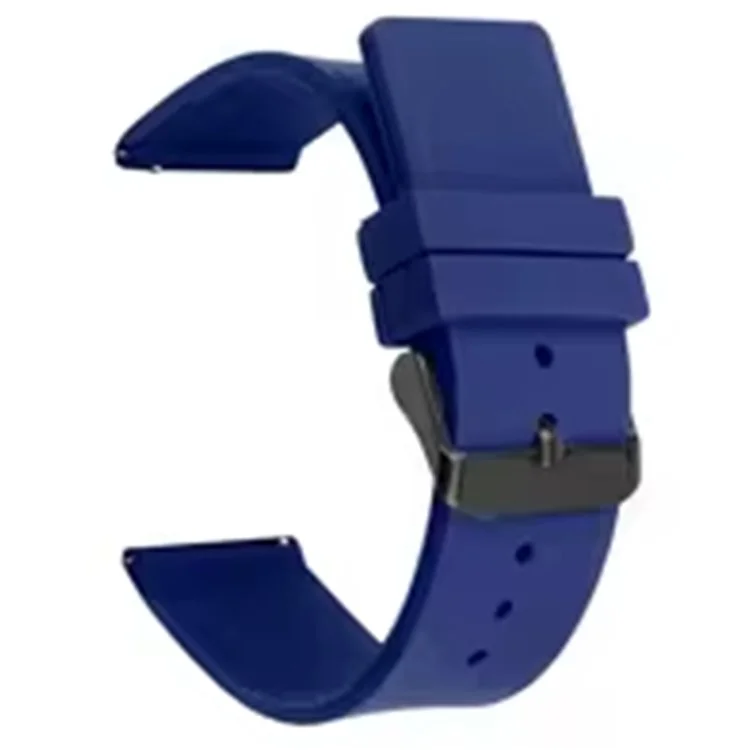 Pour Garmin Venu 3S / Venu 2S / Mi Watch Remplacement de bracelet 18 mm Style sport Bracelet de montre en silicone avec boucle noire - Bleu foncé