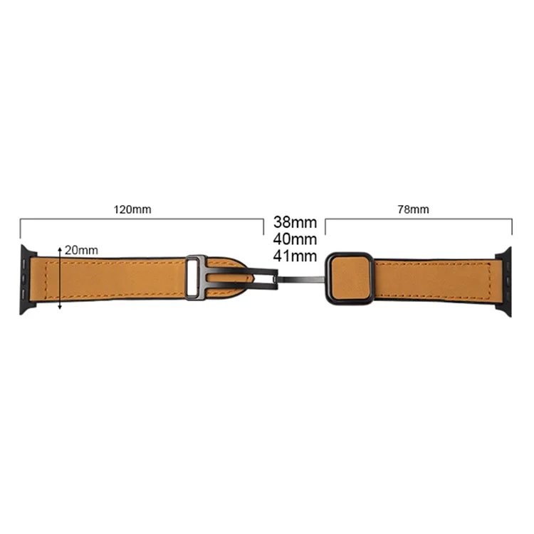Wrist Watch Band For Apple Watch Series 10 42mm / 9 8 7 41mm / SE (2023) SE (2022) SE 6 5 4 40mm / 3 2 1 38mm Leather Coated Silicone Strap - Green