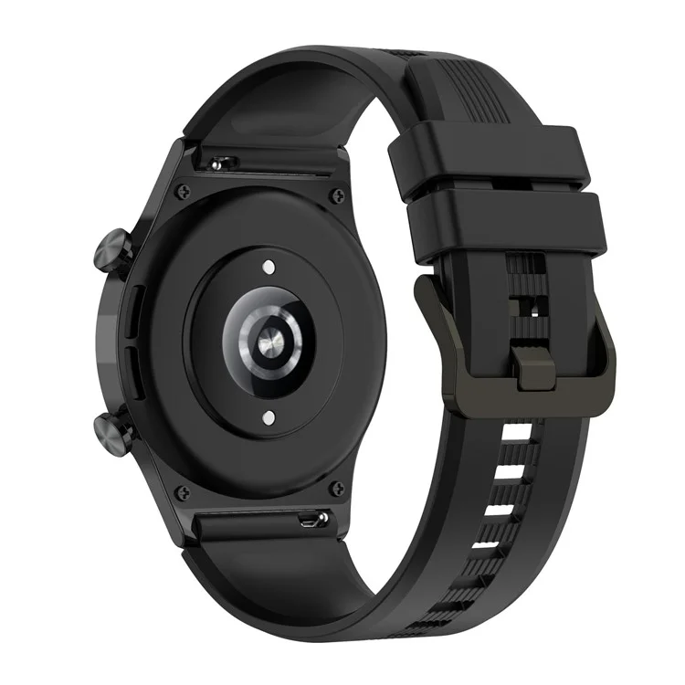 For Honor Watch GS 4 Soft Silicone Watch Strap 22mm Replacement Watch Band - Schwarz