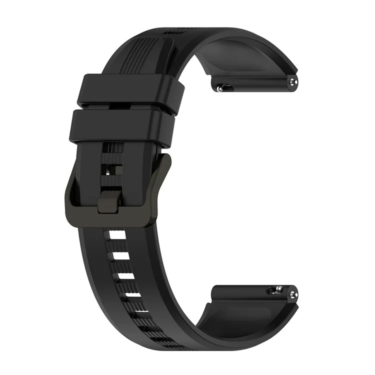 For Honor Watch GS 4 Soft Silicone Watch Strap 22mm Replacement Watch Band - Schwarz