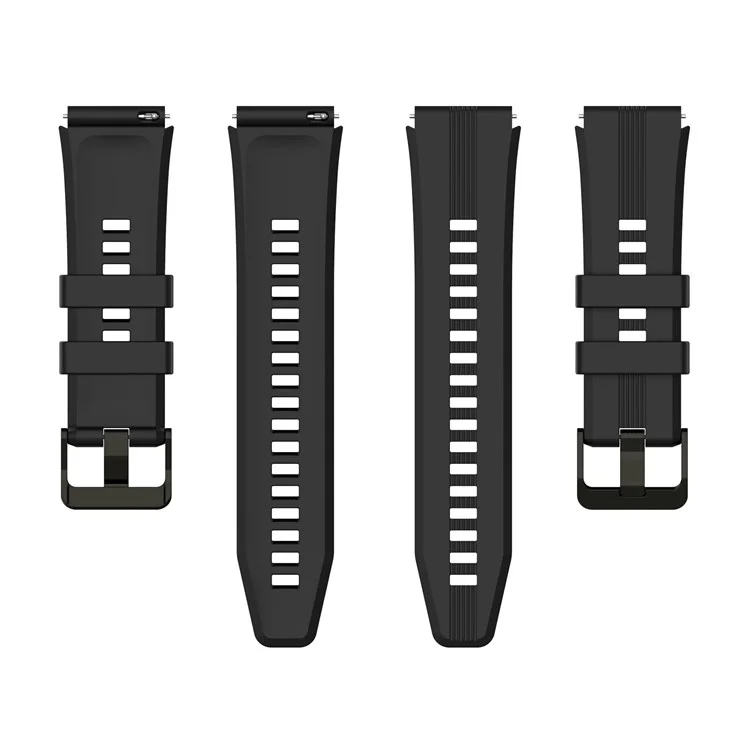 For Honor Watch GS 4 Soft Silicone Watch Strap 22mm Replacement Watch Band - Schwarz