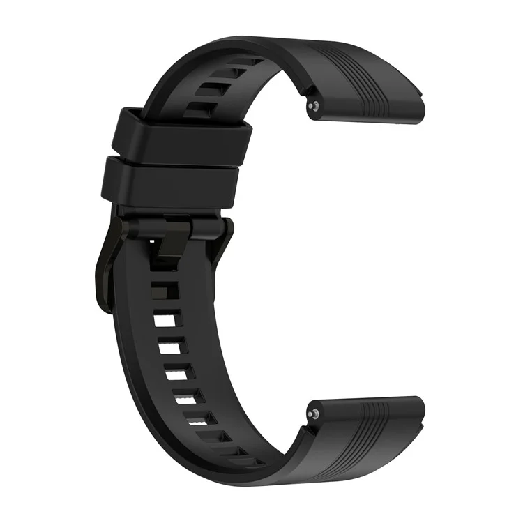 For Honor Watch GS 4 Soft Silicone Watch Strap 22mm Replacement Watch Band - Schwarz