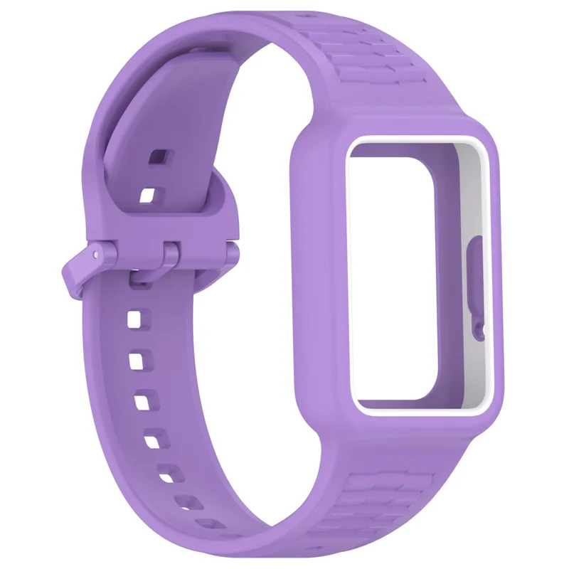 Vervangende zachte siliconen polsband met hoes voor Samsung Galaxy Fit3 SM-R390 - Paars