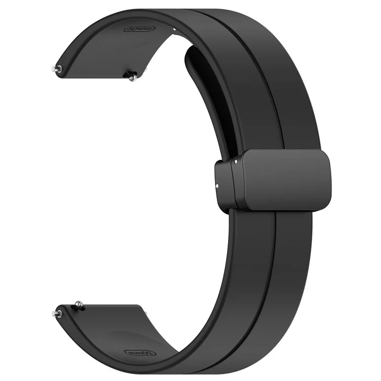 Para Huawei Watch GT 4 41mm / Garmin Venu 3S 18mm Pulseira de Relógio Silicone com Fivela Dobrável - Preto